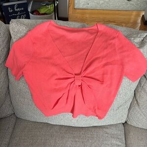 Never worn cropped pink sweater